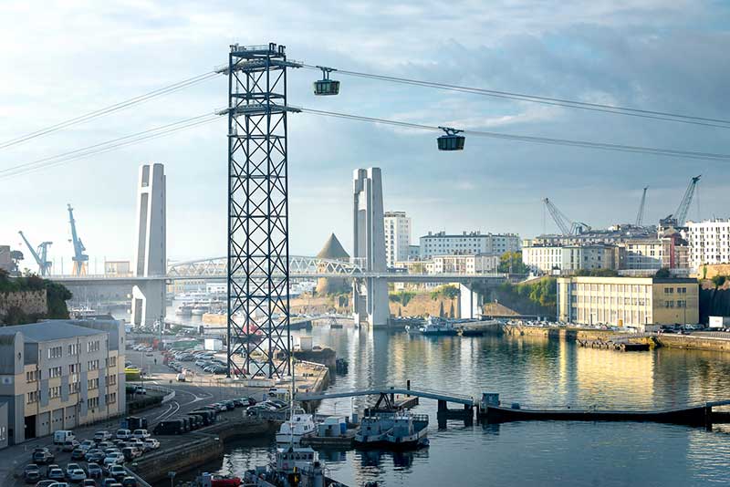 Le téléphérique urbain de Brest - © Mathieu Le Gall, Brest Métropole