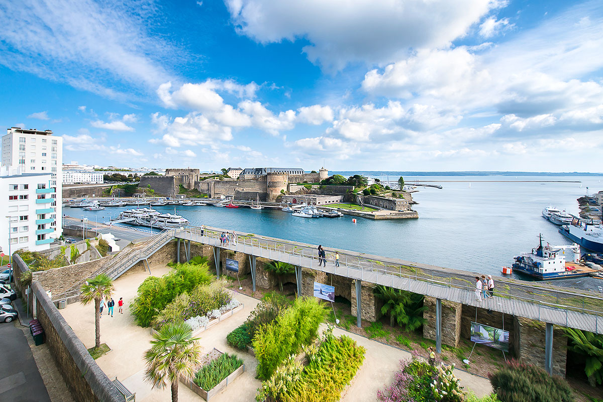 Vue du jardin des explorateurs de Brest © Mathieu Le Gall